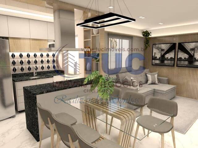 SALA INTEGRADA COM COZINHA AMERICANA